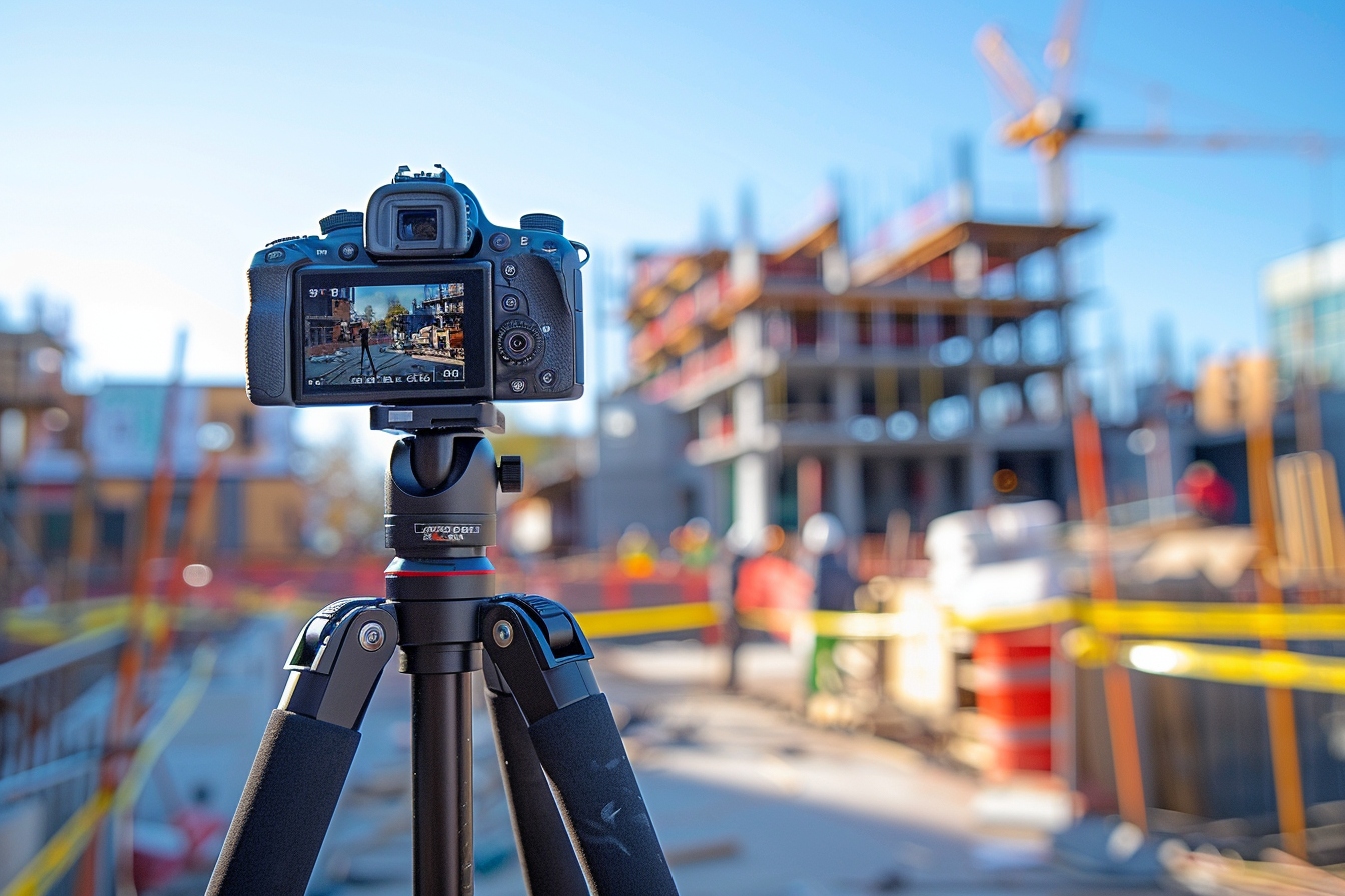 Quels sont les avantages d'utiliser un équipement professionnel pour un timelapse de chantier ?